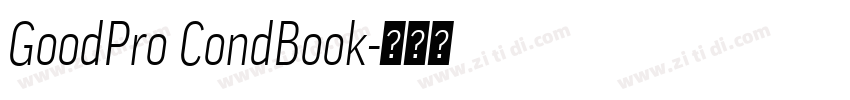 GoodPro CondBook字体转换
